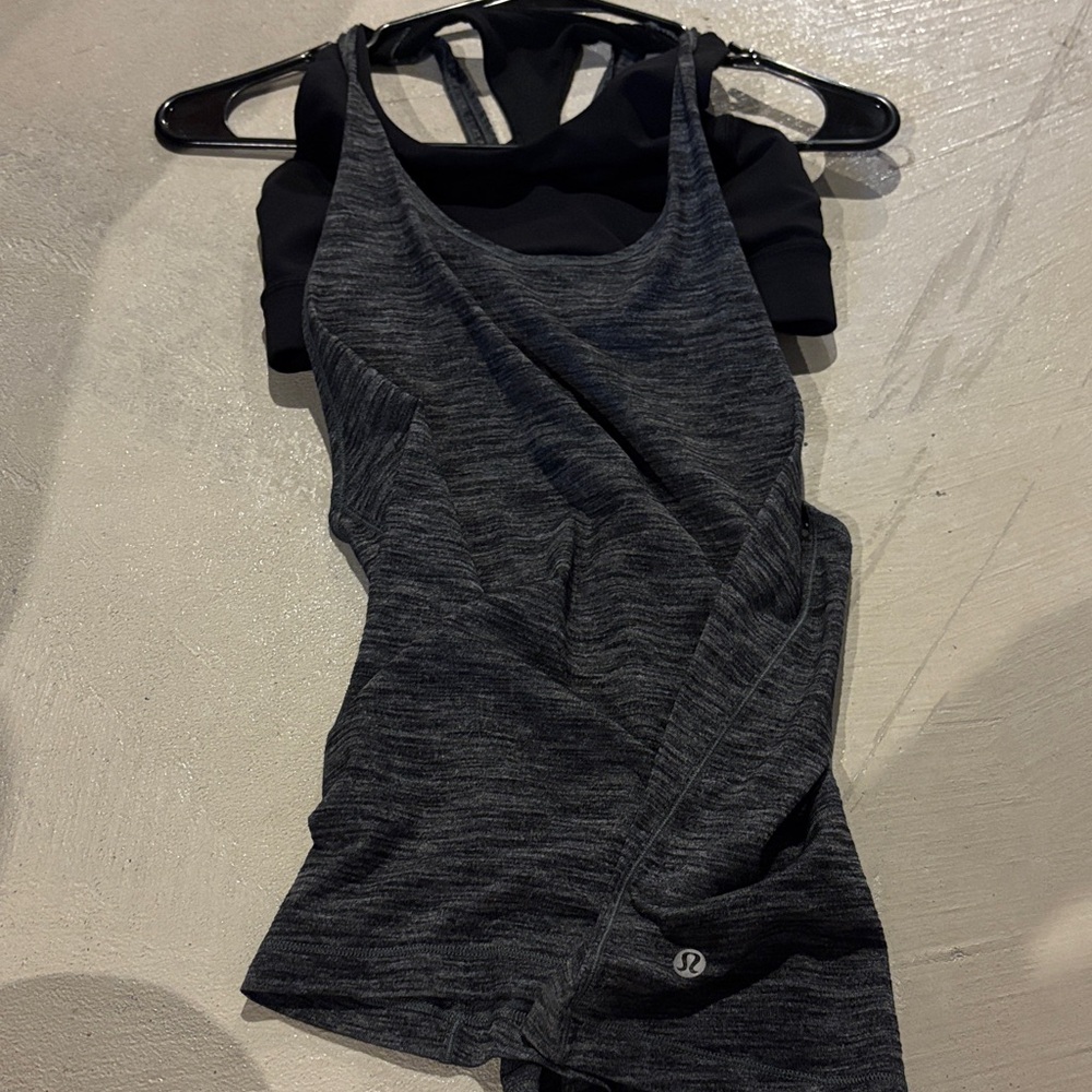 lululemon athletica Charcoal Gray Tank Top